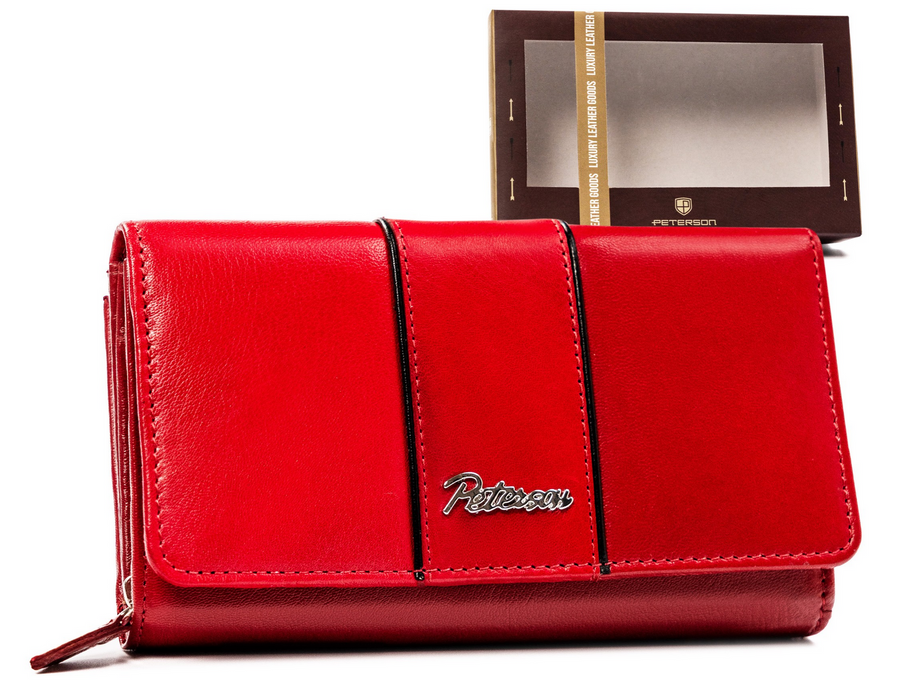 Leather wallet RFID PETERSON PTN KA-22