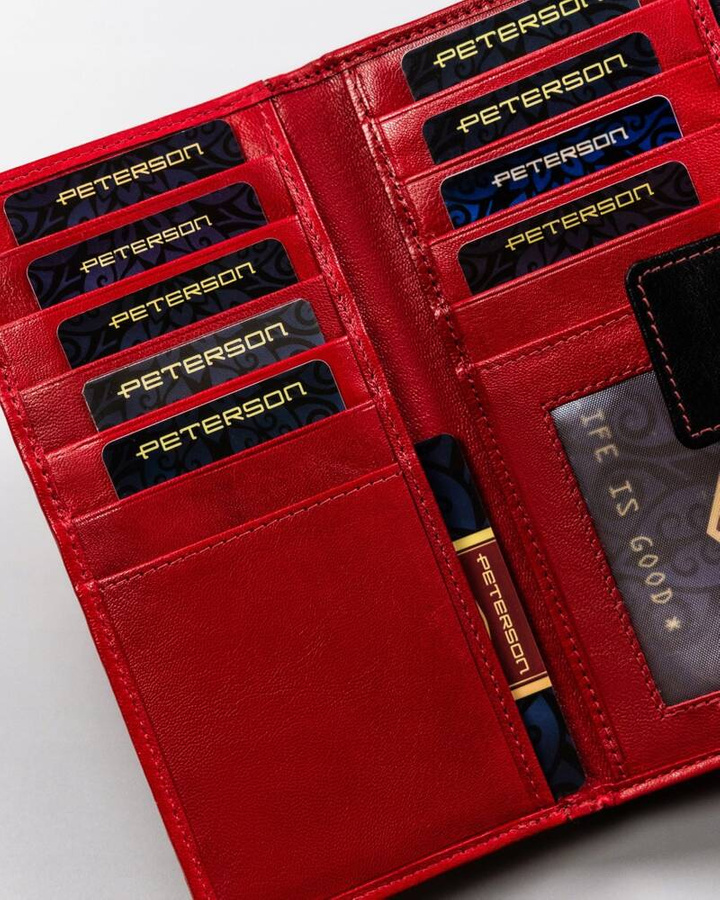 Leather wallet RFID PETERSON PTN KA-19