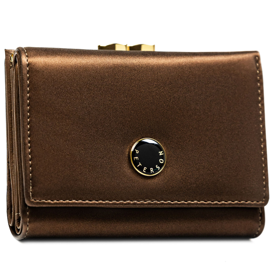 Leather and leatherette wallet RFID PETERSON PTN PS15-09-HNL