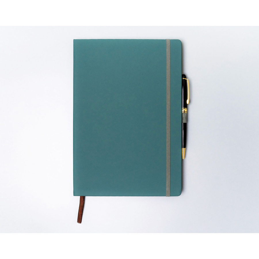 Notes w twardej oprawie w zielonym kolorze, w formacie B5 zadrukowany w kropki - Peterson