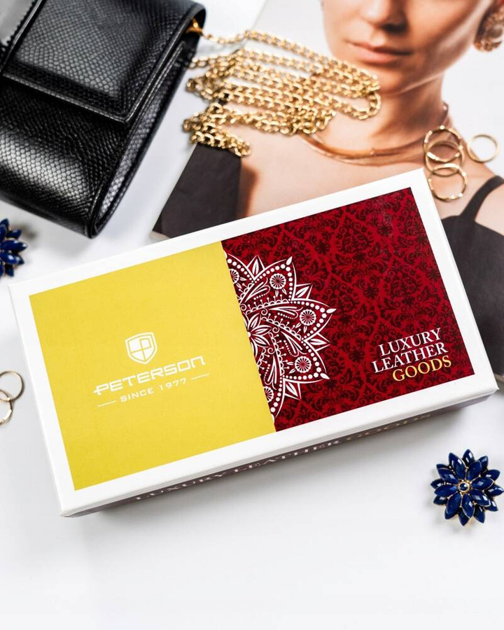 Leather wallet RFID PETERSON PTN 421077-BF
