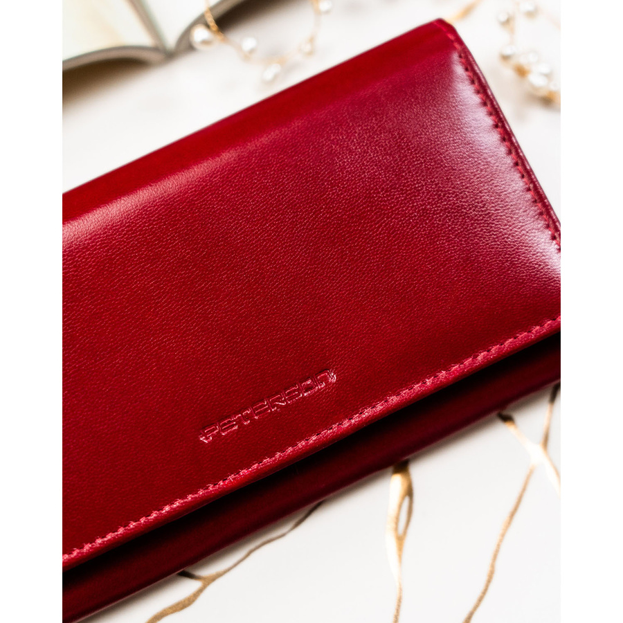Leather wallet RFID PETERSON PTN RD-08-NGV