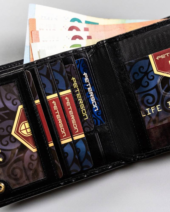 Leather wallet RFID PETERSON PTN 22305-VT