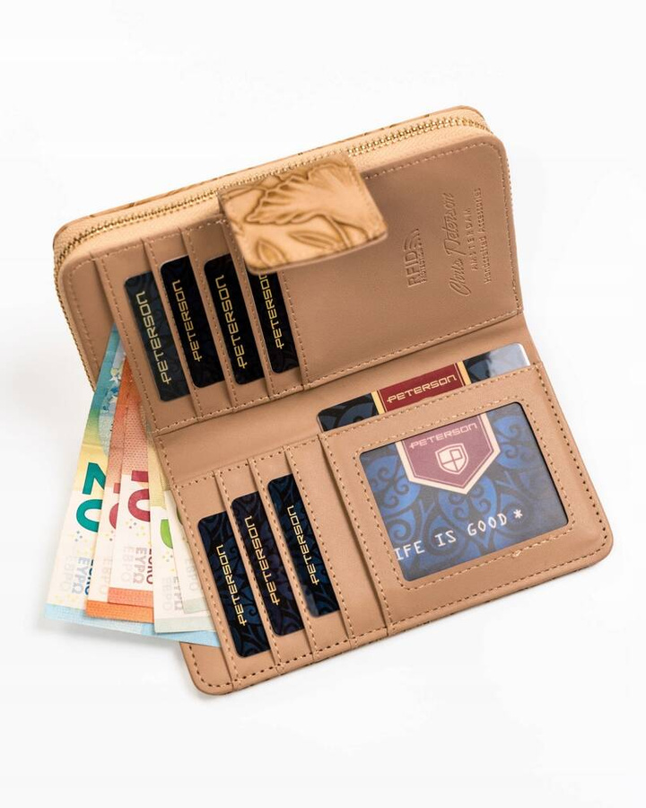 Leatherette wallet RFID PETERSON PTN 008-FL