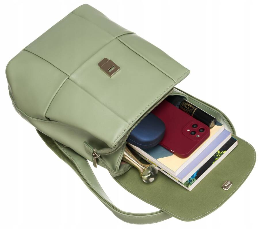 Leatherette bagpack DAVID JONES 6746-2