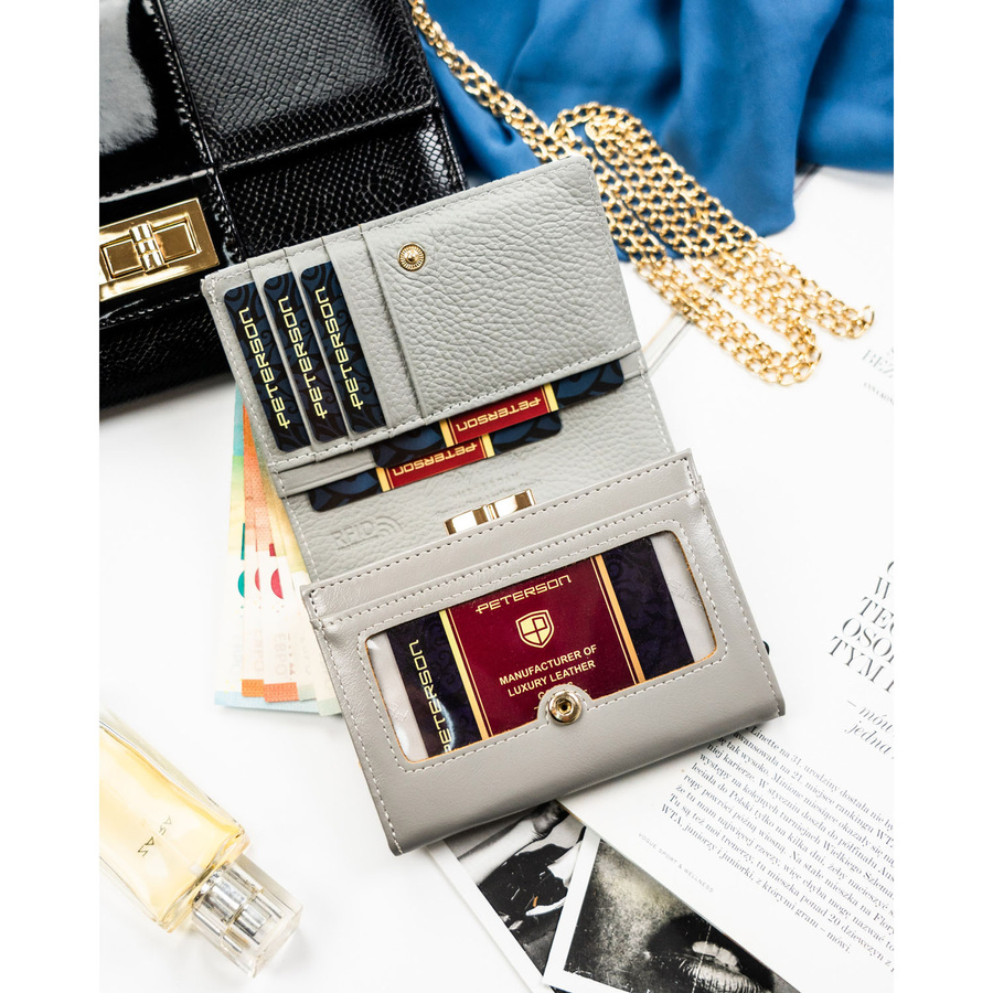 Leather wallet RFID PETERSON PTN PH30-LFL