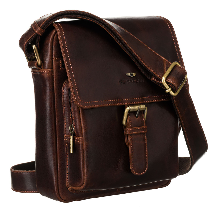 Leather bag PETERSON PTN TB-012-WAX