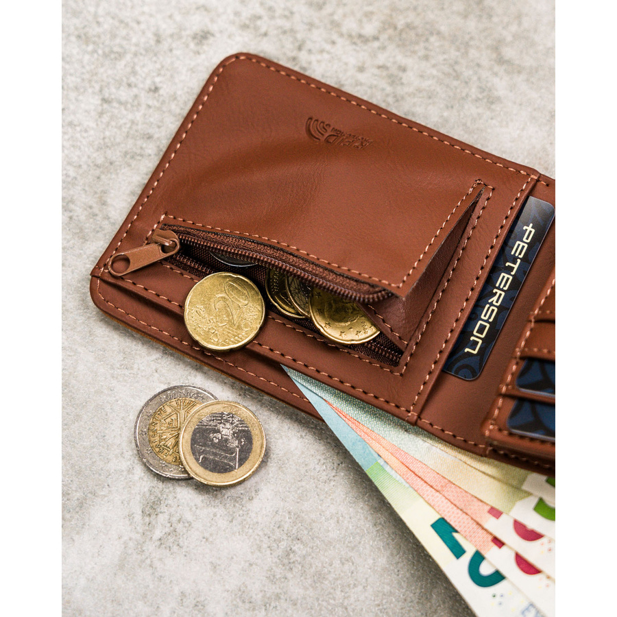 Leatherette wallet RFID PETERSON PTN EH-08Z
