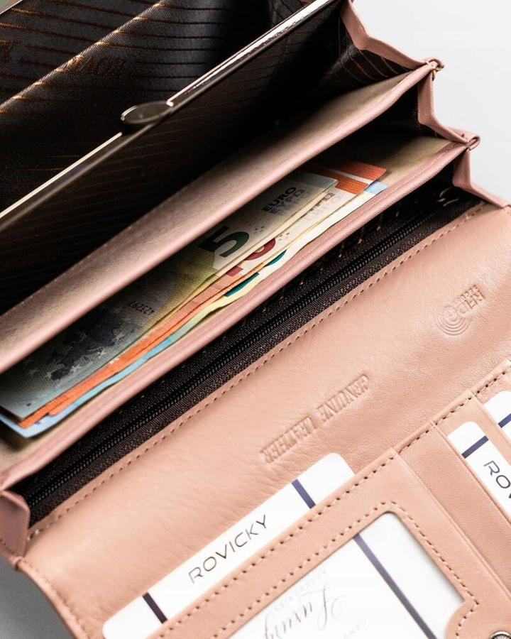 Leather & leatherette wallet RFID ROVICKY RPX-24-PMT