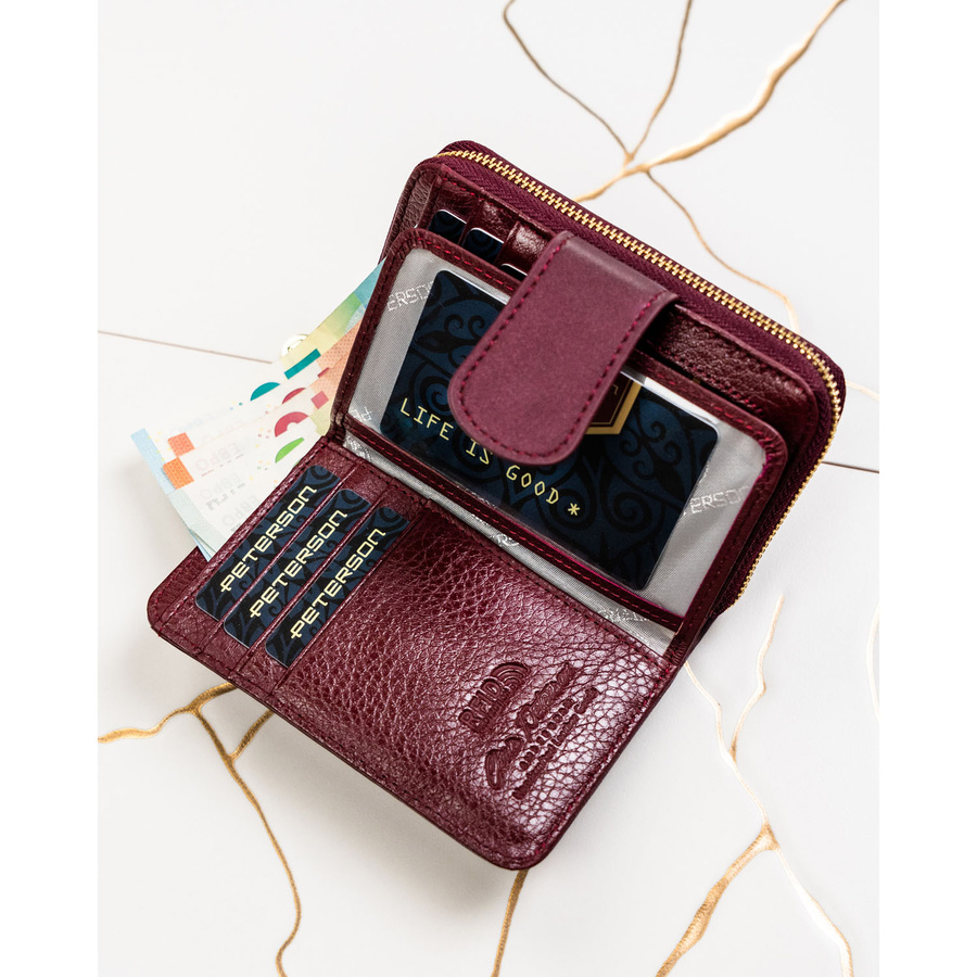 Leather and leatherette wallet RFID PETERSON PTN PS115-HNL