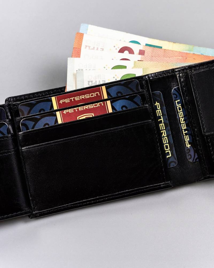 Leather wallet RFID PETERSON PTN 22302L-VT