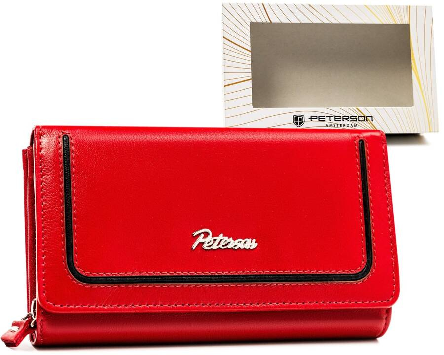 Leather wallet RFID PETERSON PTN KA-25