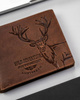 Leather wallet RFID PETERSON PTN N992-BE-DEER