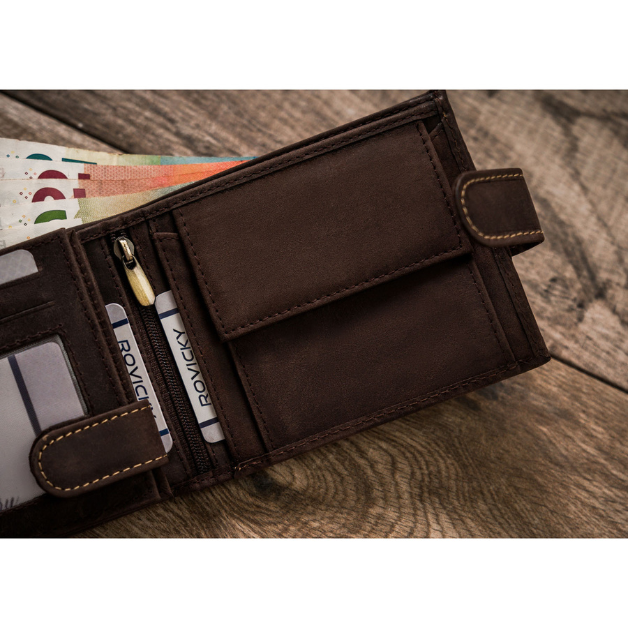 Leather wallet RFID N992L-CHM-DOG-1-BL