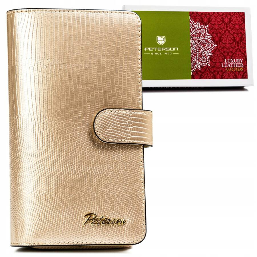 Leather wallet RFID PETERSON PTN LJ-603