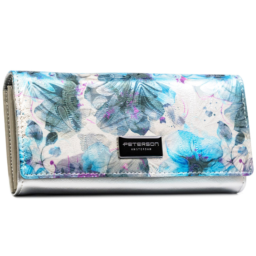 Leather+leatherette wallet RFID PETERSON PTN PX24-1-NPK