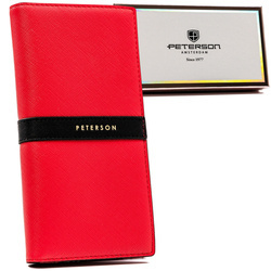 Leatherette wallet RFID PETERSON PTN 004-SAF