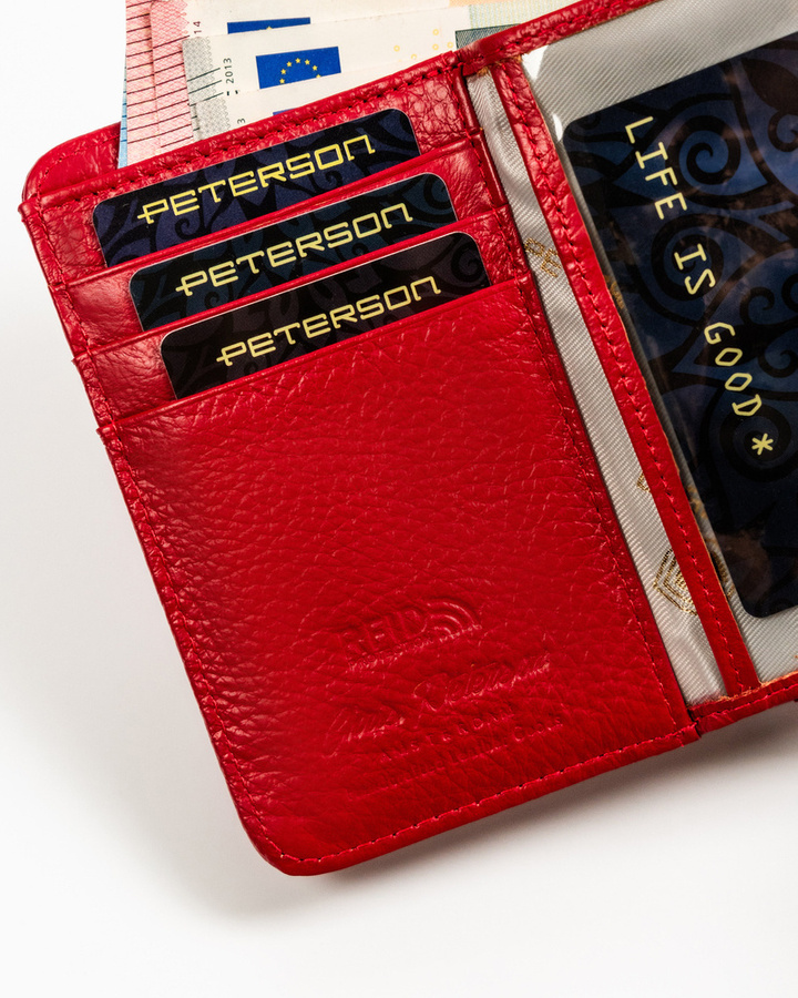 Leather wallet RFID PETERSON PTN 54033-PLT