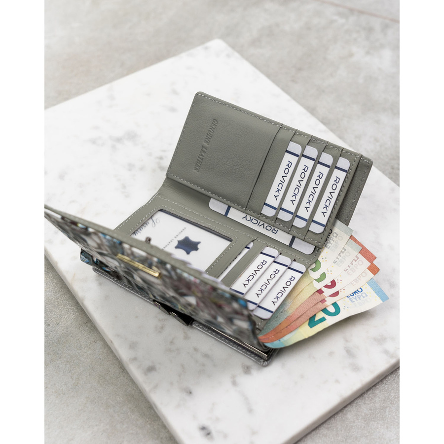 Leather wallet 4U CAVALDI PN23-FL-BL-MULTI