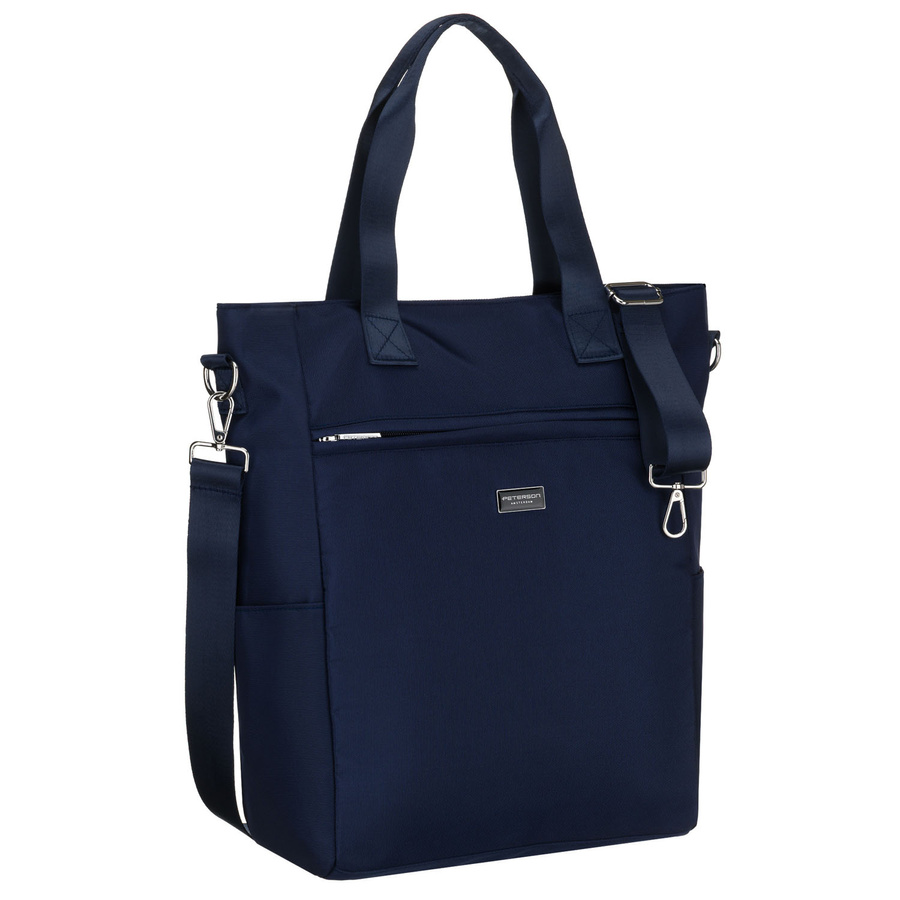 Dámska granátová shopper taška s jednou komorou a zipsovým uzáverom