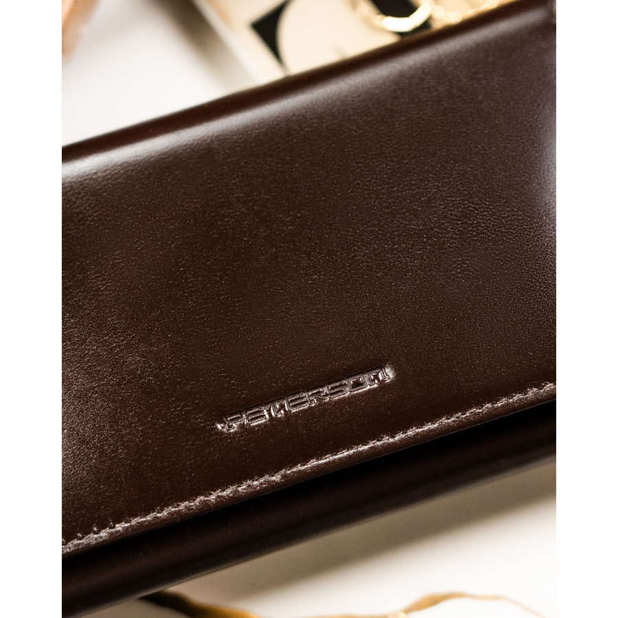 Leather wallet RFID PETERSON PTN RD-21-NGV