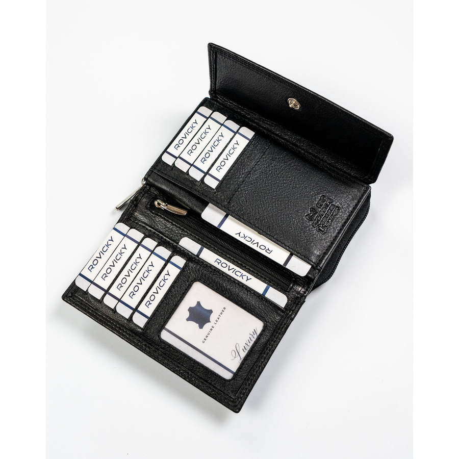 Leather wallet RFID ROVICKY R-D1511-NCD-BL