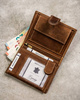 Leather wallet RFID ALWAYS WILD N4L-CHM