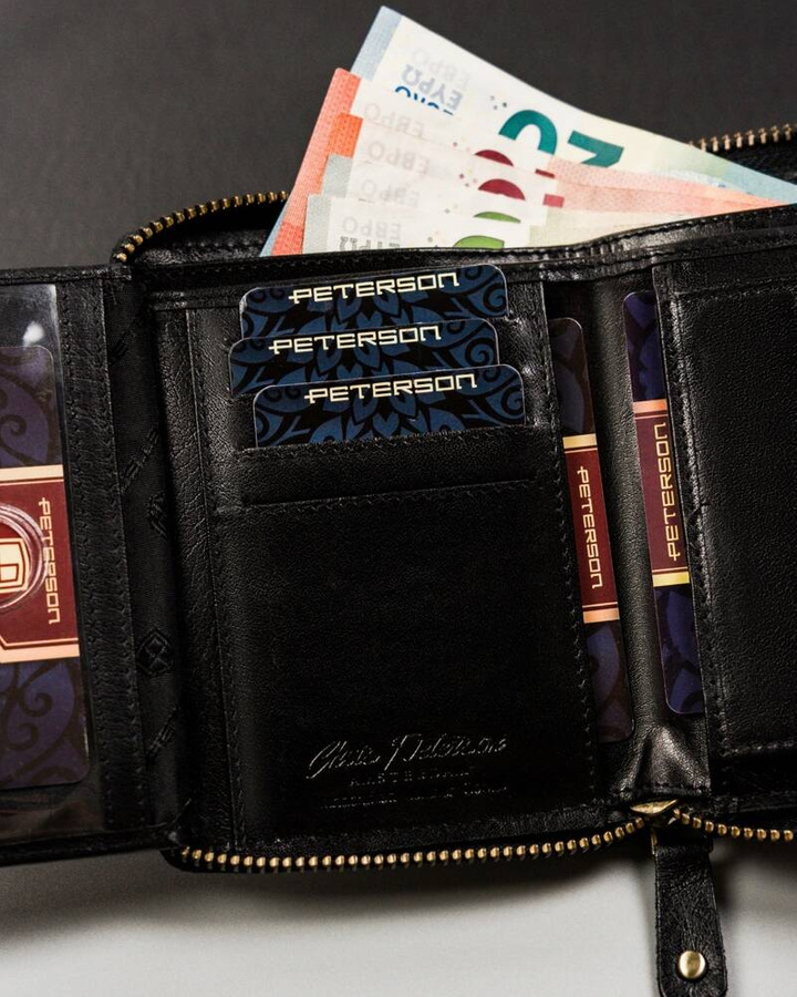 Leather wallet RFID PETERSON PTN 340.01
