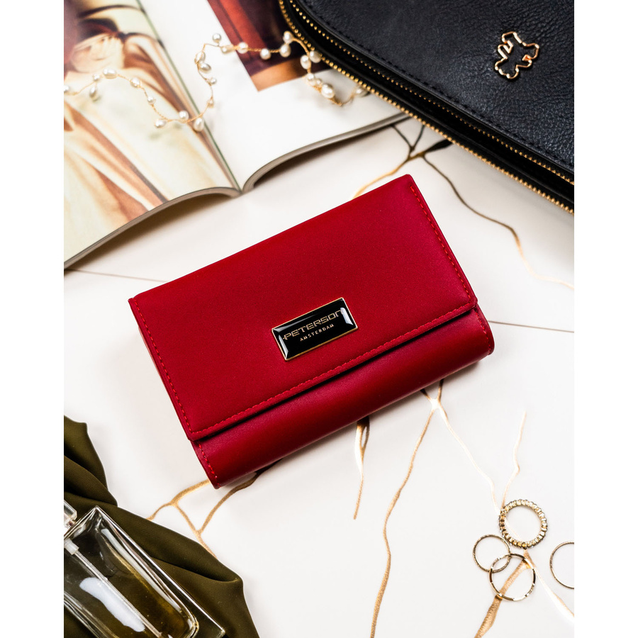 Leather and leatherette wallet RFID PETERSON PTN PS108-HNL