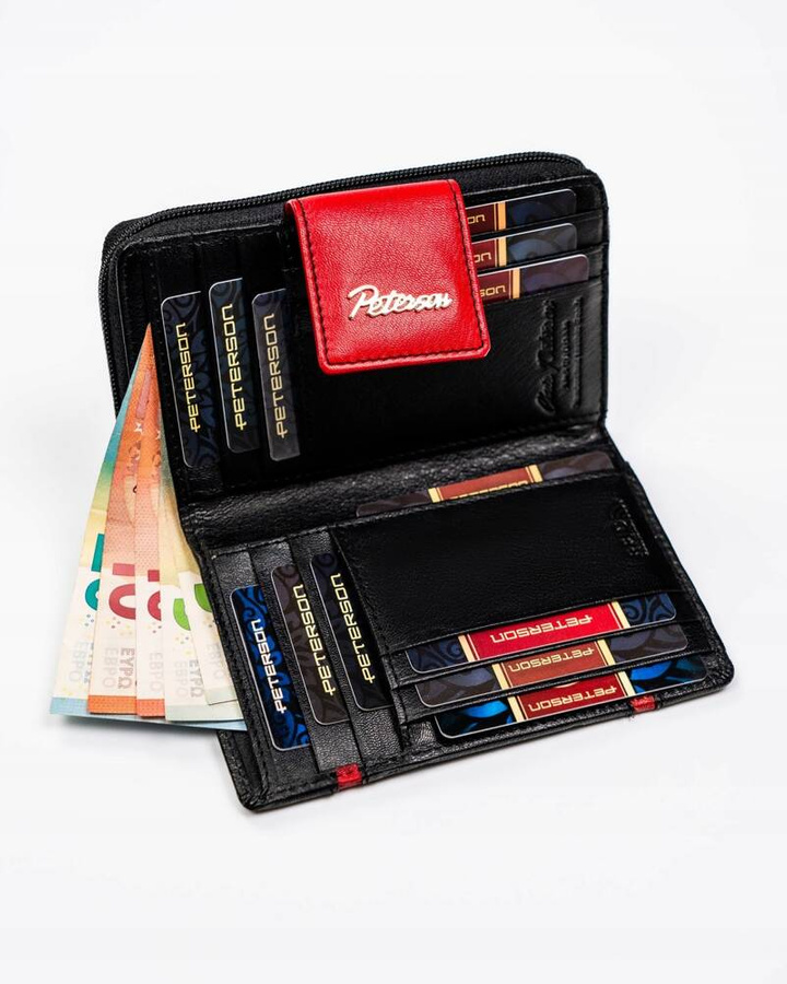 Leather wallet RFID PETERSON PTN KA-27