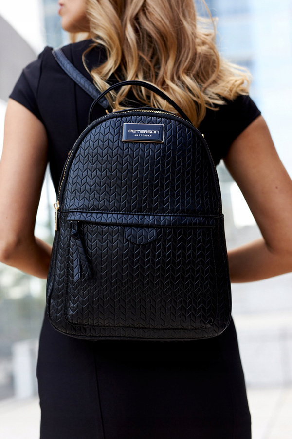 Leatherette bagpack PETERSON PTN F3606