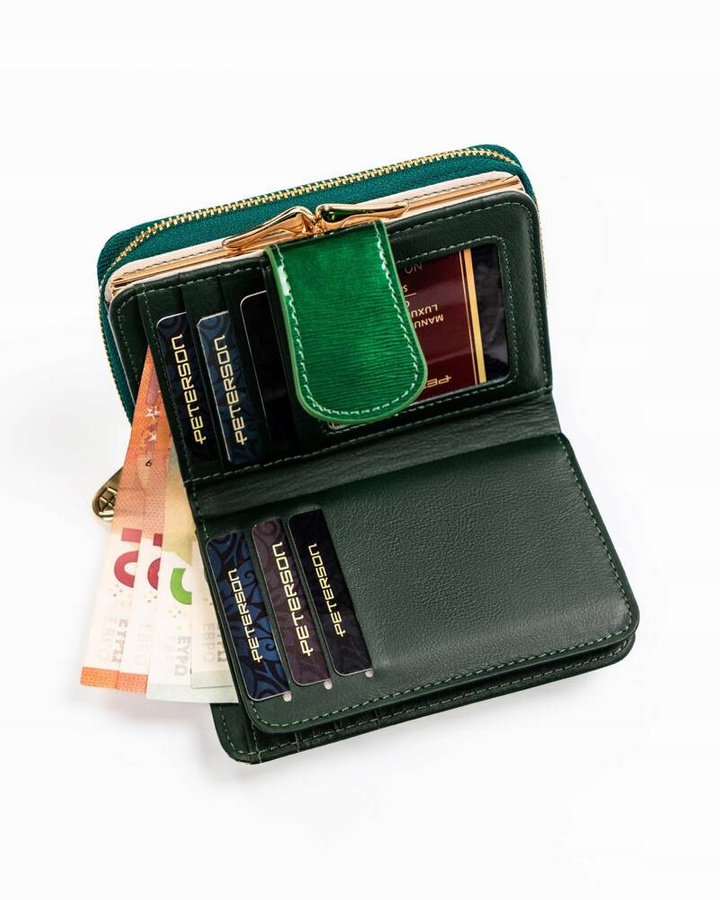 Leather wallet RFID PETERSON PTN 425214-SH