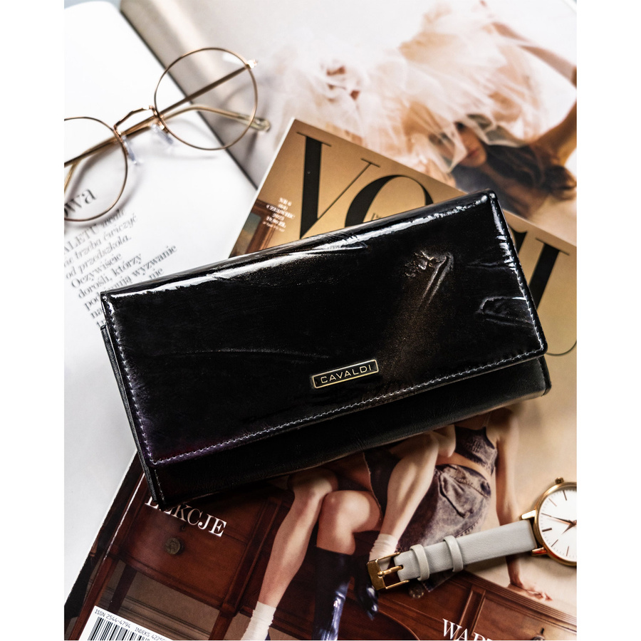 Leather & leatherette wallet 4U CAVALDI PN22-YM-BL