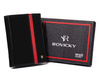 Leather men wallet N62-RVTP-3050 Black-Red