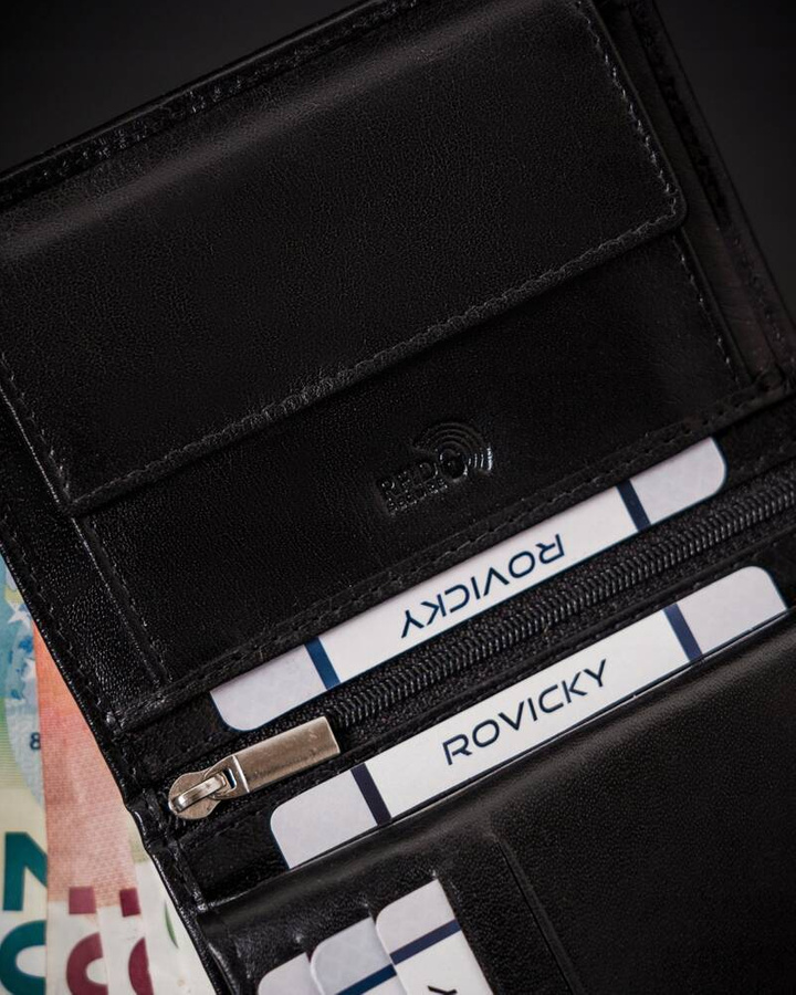 Leather wallet RFID ROVICKY RV-7680278-5-BCA-450