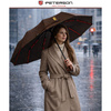 Duży, elegancki i składany parasol w brązowym kolorze - Peterson