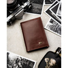 Skórzane, duże etui w brązowym kolorze przeznaczone na dokumenty i karty - Peterson