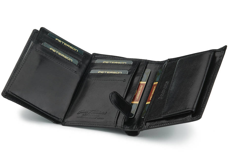 Leather men wallet PETERSON PTN 348 2-1-1