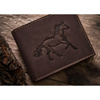 Leather wallet RFID ALWAYS WILD N992-CHM-HORSE-BL BR