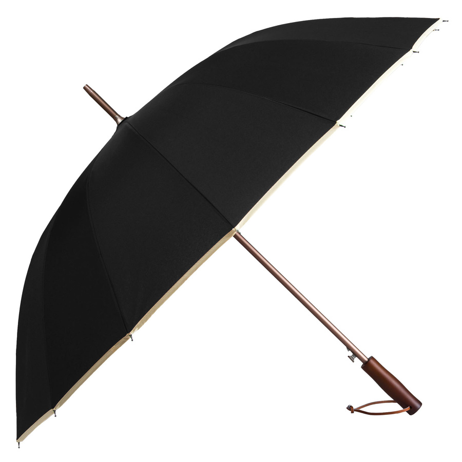 Duży, elegancki parasol rządowy w czarnym kolorze - Peterson