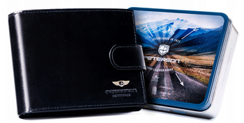 Leather wallet RFID PETERSON PTN 22301L-VT