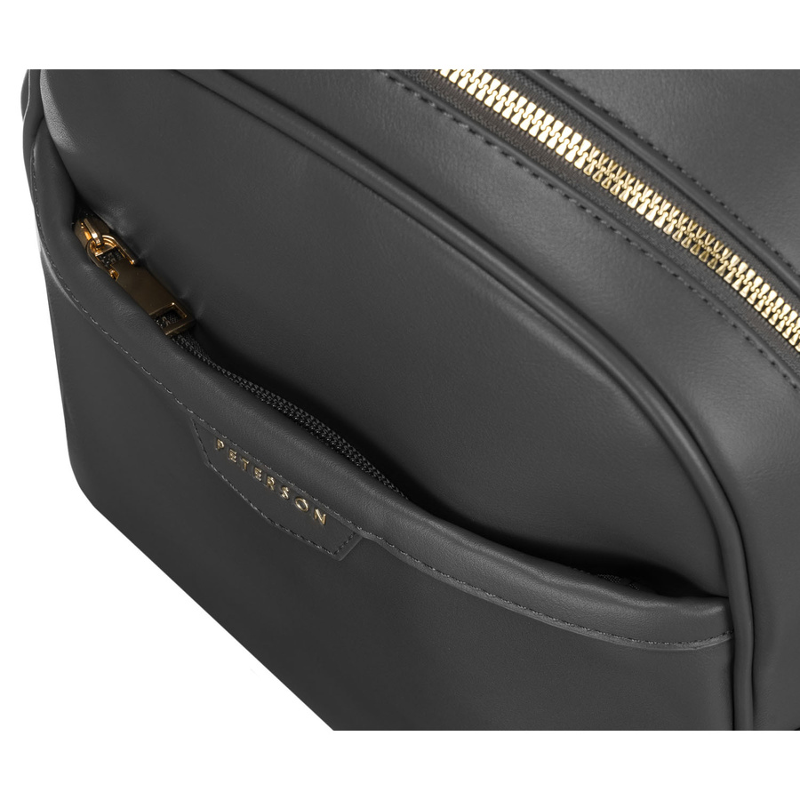 Pojemny plecak damski ze skóry ekologicznej - Peterson