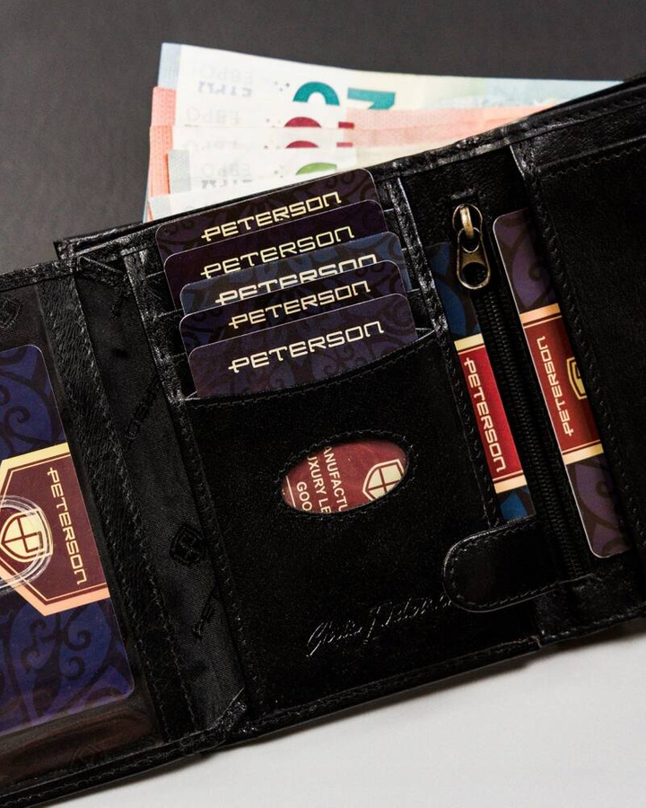 Leather wallet RFID PETERSON PTN 333.01