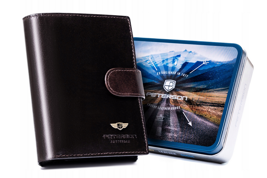 Leather wallet RFID PETERSON PTN 22308L-VT