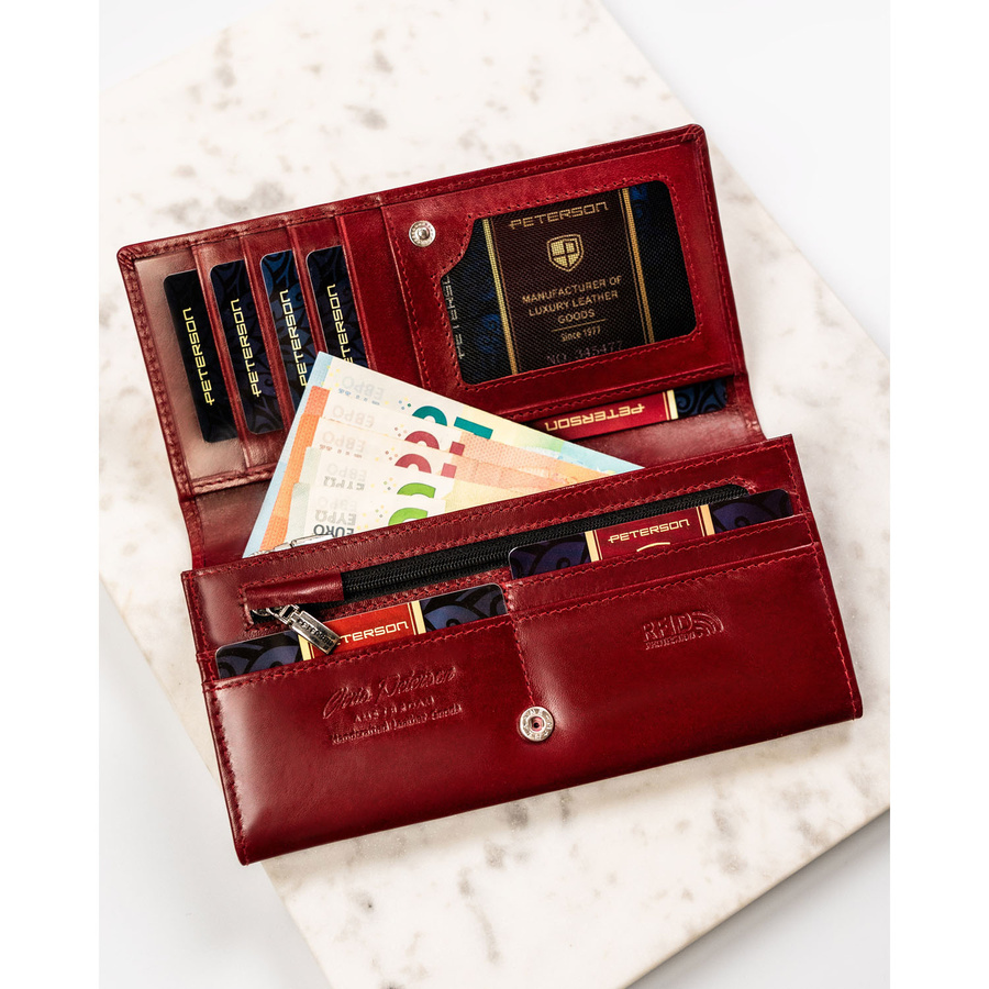 Leather wallet RFID PETERSON PTN 1680177-TVT