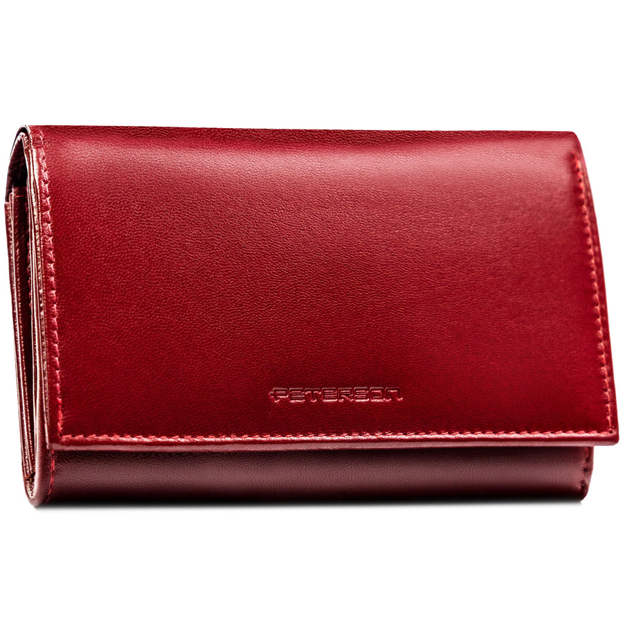 Leather wallet RFID PETERSON PTN RD-22-NGV
