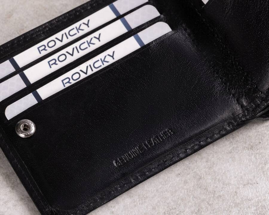 Leather wallet RFID ROVICKY PC-107L-BAR