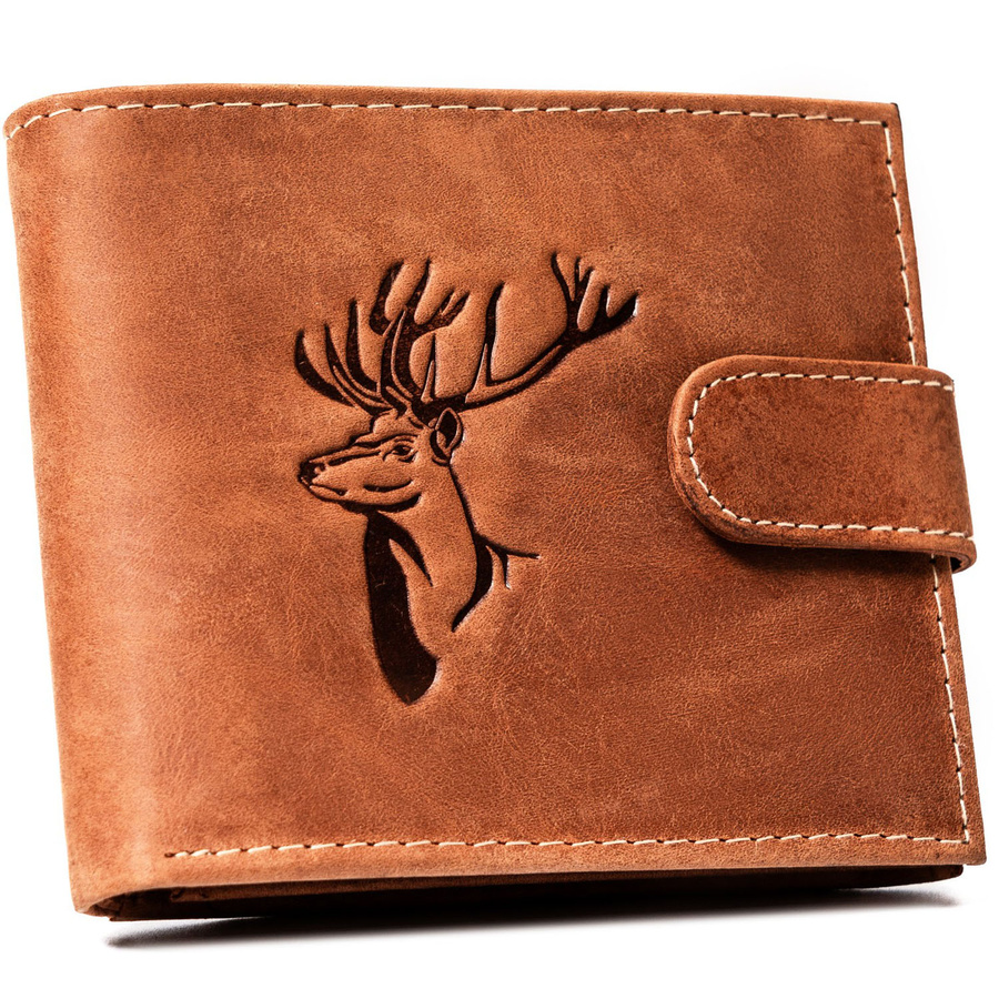 Leather wallet RFID ALWAYS WILD N992L-CHM-DEER-BL CO
