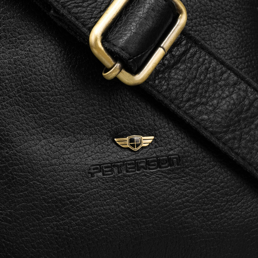 Leather bag PETERSON PTN 250586-NDM