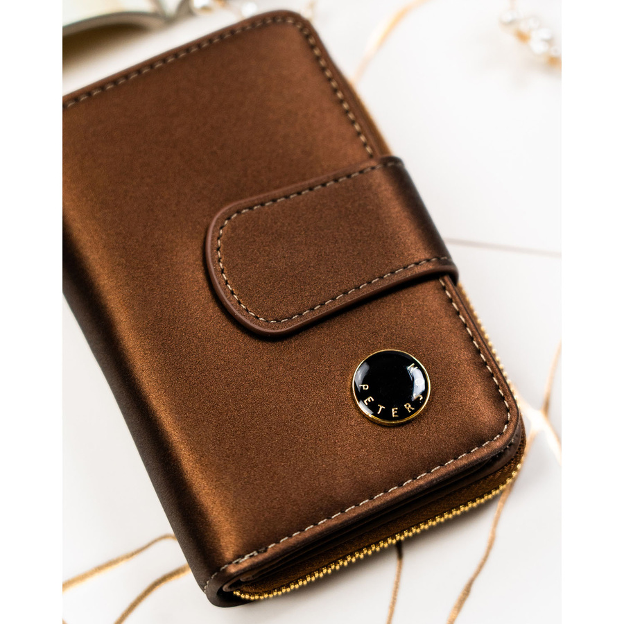 Leather and leatherette wallet RFID PETERSON PTN PS115-HNL